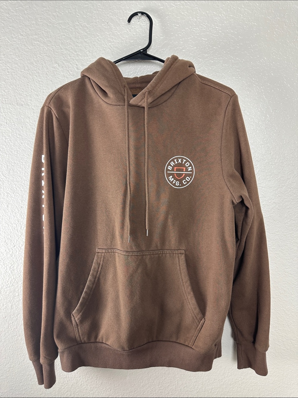 Brixton Men’s Chestnut Brown Hoodie Size Small